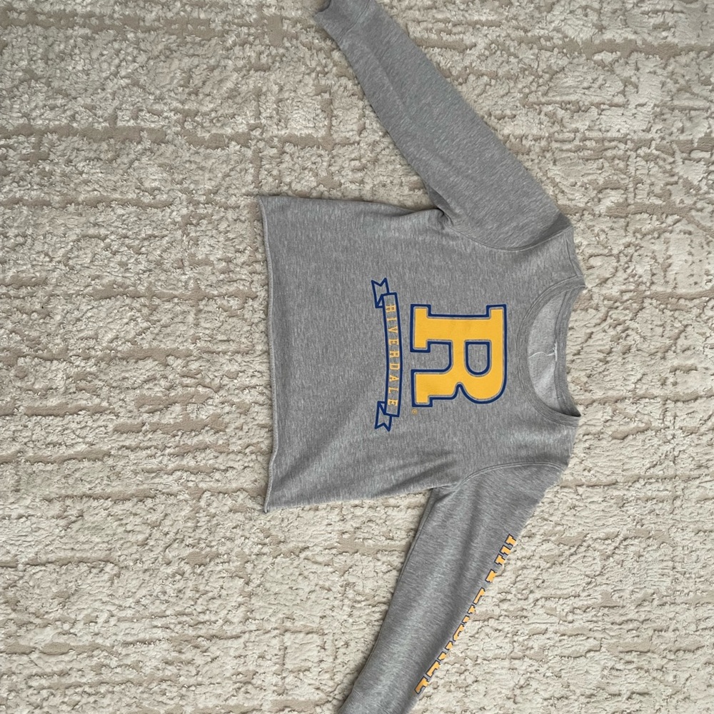 Gray Kids RIVERDALE Long Sleeve Shirt with Yellow and Blue Print
